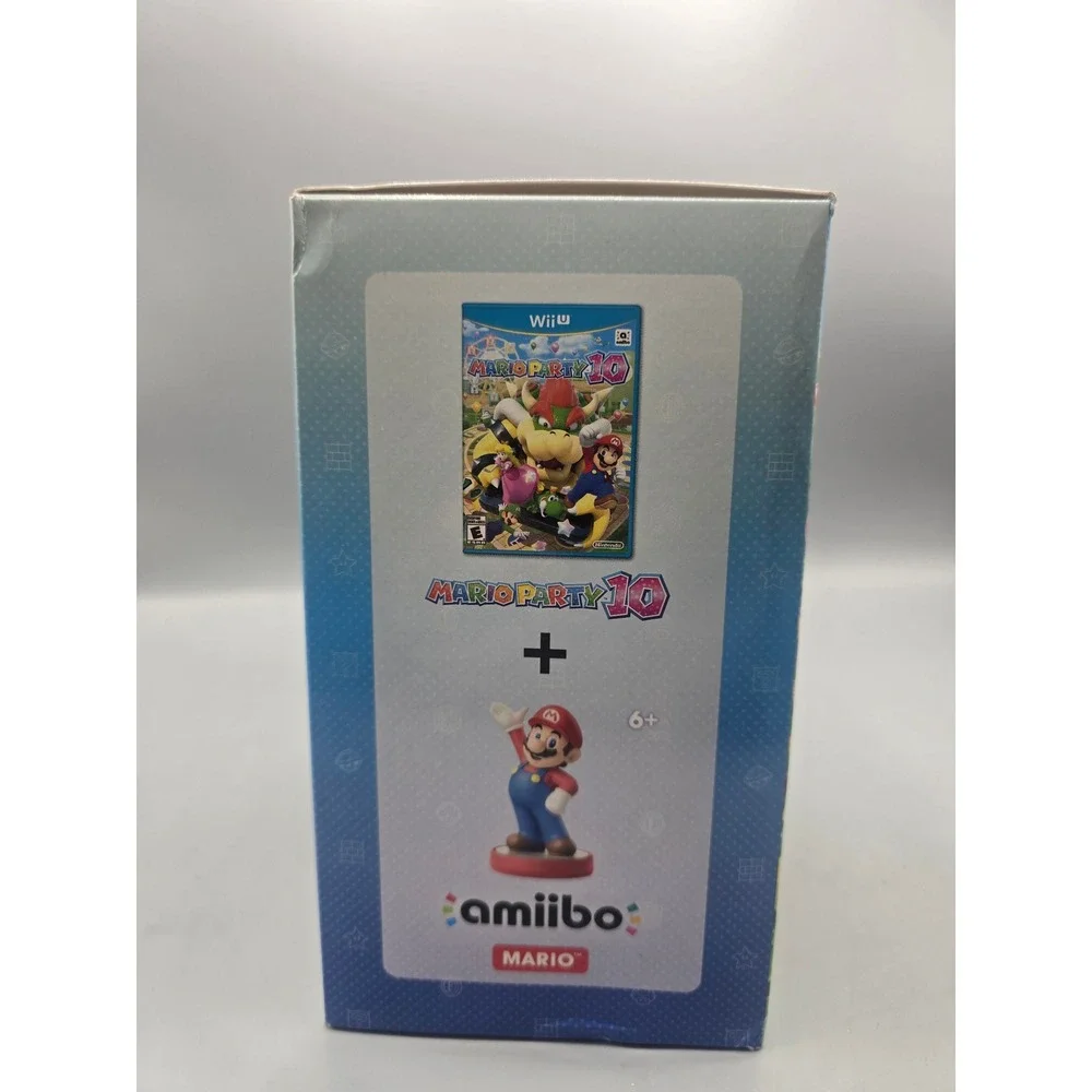 Mario Party 10 Nintendo Wii U Game with Mario Amiibo Bundle and Box